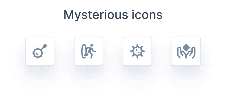 A row of uncommon icons without labels.